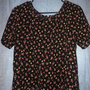 floral crop blouse